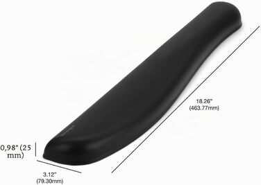Підставка під зап'ястя Kensington ErgoSoft K52798WW для механічних та ігрових клавіатур, чорна (463 x 79 x 25 мм)