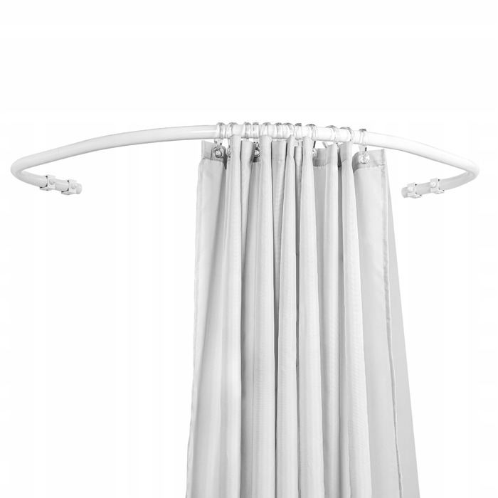 Дуговий шторний карниз Sasko 80-80 x 25 мм, білий