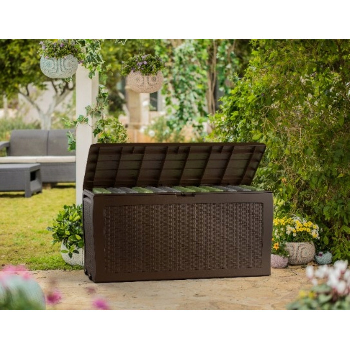 Садова скриня Keter Samoa Rattan Box 270 л, коричнева