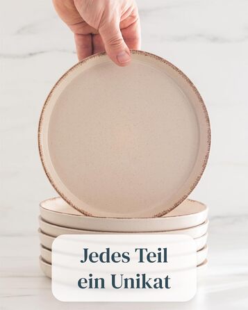 Набір посуду Steingut (36 предметів) для 12 осіб, Rustic стиль, Pure Living, бежевий колір