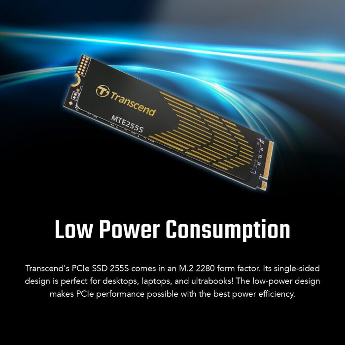 SSD Transcend 2TB M.2 NVMe PCIe 4.0 (Gen4x4) з радіатором - 7400 МБ/с для PS5, ПК, ноутбуків