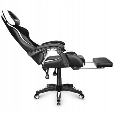 Ігрове офісне крісло Hell's Chair HC-1039 2.0 White з підніжкою