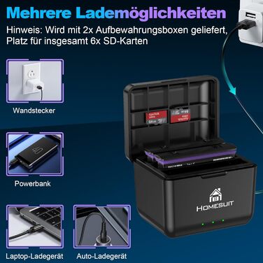 Акумулятор Insta360 X5 2 шт. 2850mAh + LED зарядний пристрій + Micro SD картридер (2x акумулятор X4, 1x LED зарядний комплект)