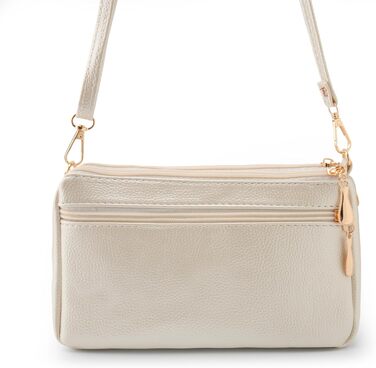 Сумка жіноча через плече маленька елегантна з тисненим візерунком, шкіряна PU, біла перлина