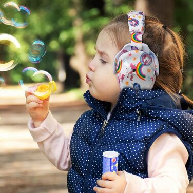 Навушники для захисту вух Kinder - регульовані навушники для дітей, шумоізоляція, SNR 28dB, дизайн єдинорога з рожевою стрічкою