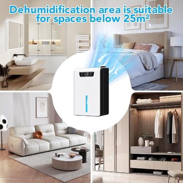 Ofottofo 2-в-1: Електричний осушувач та зволожувач повітря, 3.2л резервуар, 1л/день, 7 кольорів LED, тихий, для спальні, ванної, підвалу