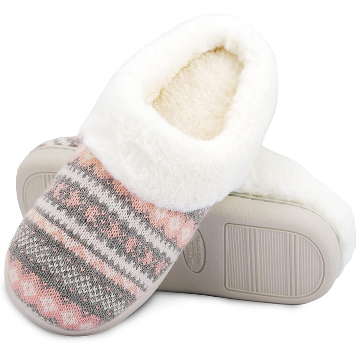 Тапочки жіночі AONEGOLD зимові теплі з плюшу, зручні, з пам'яті ефекту, унісекс, для дому та вулиці, антиковзаючі, 38/39 EU, рожеві