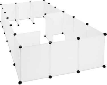 Клітка-загон для дрібних тварин Relaxdays, біла, 92 x 110 x 110 см, 24 шт.