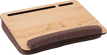 Підставка для ноутбука Vigo Wood з подушкою, портативна, для дому та офісу, з м'якою підкладкою для зап'ястя, для ноутбуків та планшетів (горіх) (Meson)
