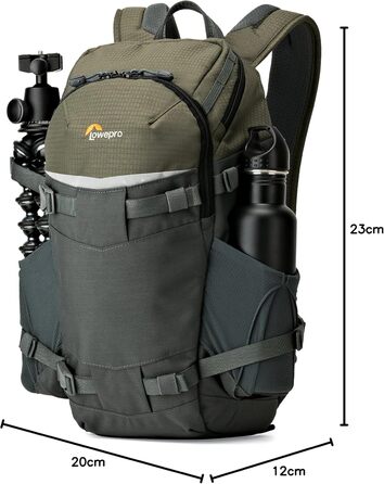 Рюкзак Lowepro Flipside Trek 350 AW для фототехніки, DSLR-камера, об'єктиви, аксесуари, сірий