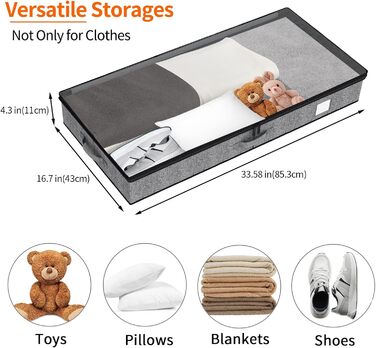 Органайзер для зберігання під ліжком Fixwal, 11 см, 2 шт.