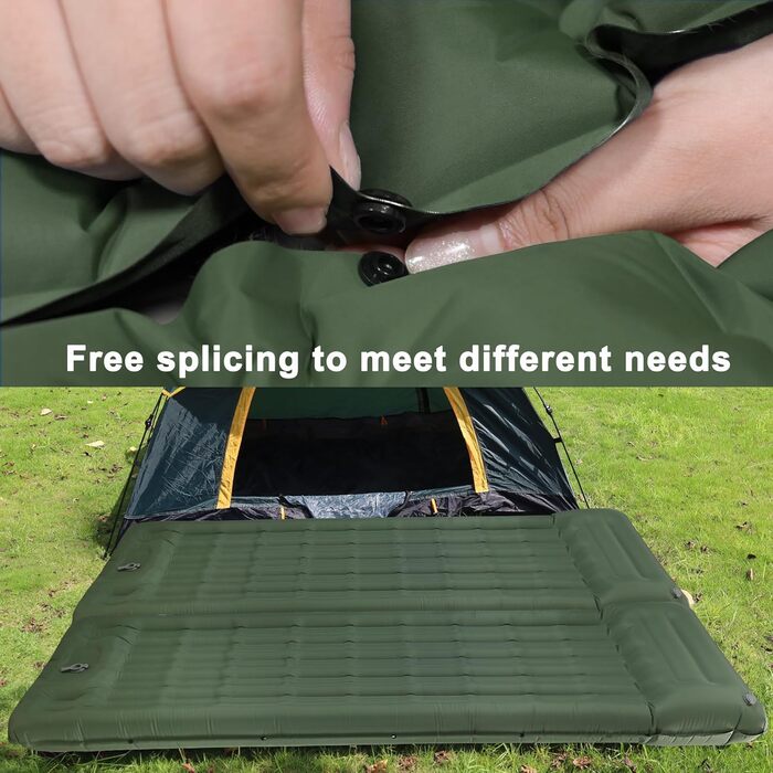 Каремат для кемпінгу Techshare самонадувний, потовщений, з насосом. Підходить для туризму, відпочинку на природі та кемпінгу