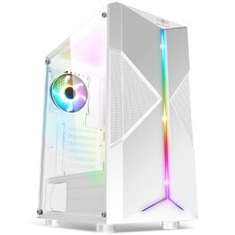 Корпус для ПК Spirit of Gamer Clone III Білий RGB | ATX/mATX/ITX | з темперованим склом | 2 вентилятори 120 мм (1 ARGB)