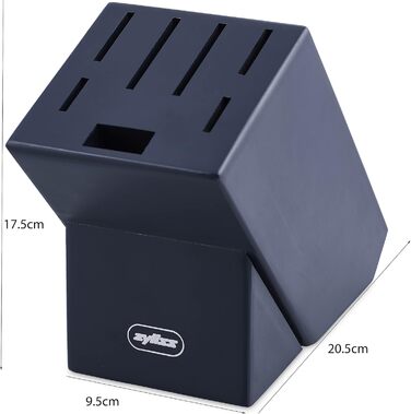 Zyliss Comfort Knife Block Set - 7 Piece Japanese Stainless Steel Kitchen Knife Set with Block, Dishwasher Safe, 5-Year Warranty