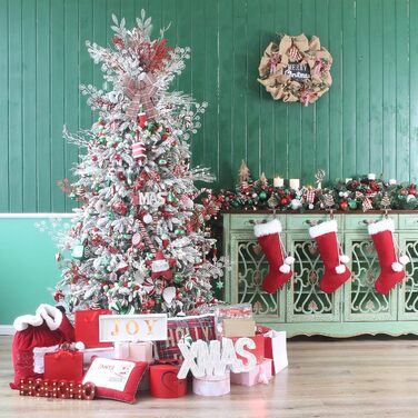 Набір ялинкових кулі Sea Team 77 шт., міцні, прикраси на ялинку, кулі-підвіски, з подарунковою упаковкою