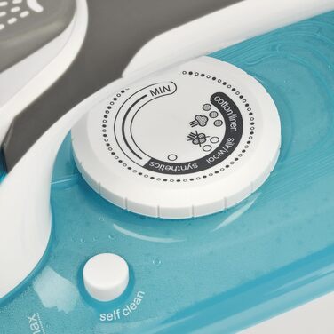 Праска відпарювач G3 Ferrari Ermes, 2500 Вт, керамічна підошва, 340 cc, 150 г/хв, самоочищення, захист від накипу та протікання, 51 мікроотвір, білий/світло-блакитний