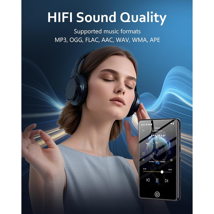 MP3 плеєр AGXOV з Bluetooth та WiFi, Android 4.02
