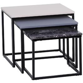 HOMCOM Coffee Table Modern Side Table Coffee Table with Metal Legs and MDF in 3 Colors for Living Room & Decoration