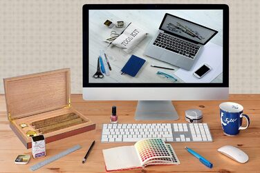 Вологозбережувач для сигар Eitida на 25-50 сигар з прозорим скляним дисплеєм, ручної роботи з іспанського кедру з перегородкою, зволожувачем та гігрометром, чорний ебоніт (Sapeli-kirsche_5ct)