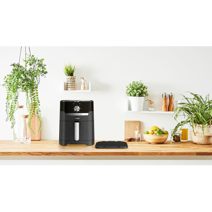 Tefal EY5018 Easy Fry & Grill Classic Hot Air Fryer | 2-in-1 Technology (Air Fryer and Grill) | XL | 4.2 Liter for 6 Portions | 1550 Watts | Energy-Saving | Oil-Free | Healthy Fryer | Black