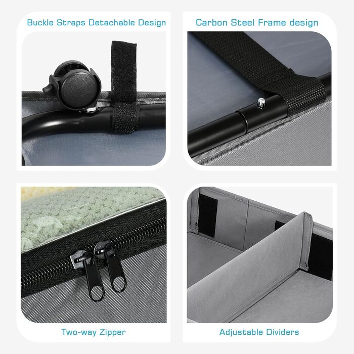 Органайзер для підлоги Xtsuen 2 шт. з роликами, велика місткість, для одягу, взуття та ковдр