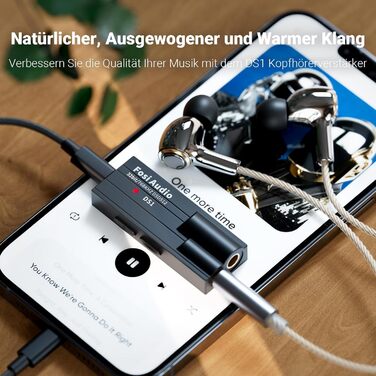 Портативний ЦАП/підсилювач навушників Fosi Audio DS1 з ES9038Q2M, підтримка PCM 32-bit/768kHz та DSD512, 3,5mm та 4,4mm виходи для Hi-Fi аудіо, USB ЦАП підсилювач для навушників