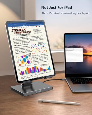 Хаб-станція для iPad Pro/Air M5/M3/M4 з USB-C, 9-в-1: HDMI 4K, RJ45, SD/TF, 3 USB 3.0, 3.5mm Audio, для Samsung Tablet