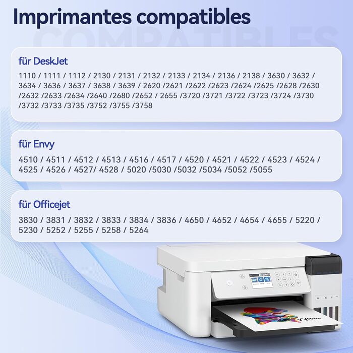 Кольоровий картридж SUNPRINTZ 302XL для принтерів HP DeskJet 2130 3630 3636, Envy 4520 4524 4525, OfficeJet 3830 3831 5230, сумісний
