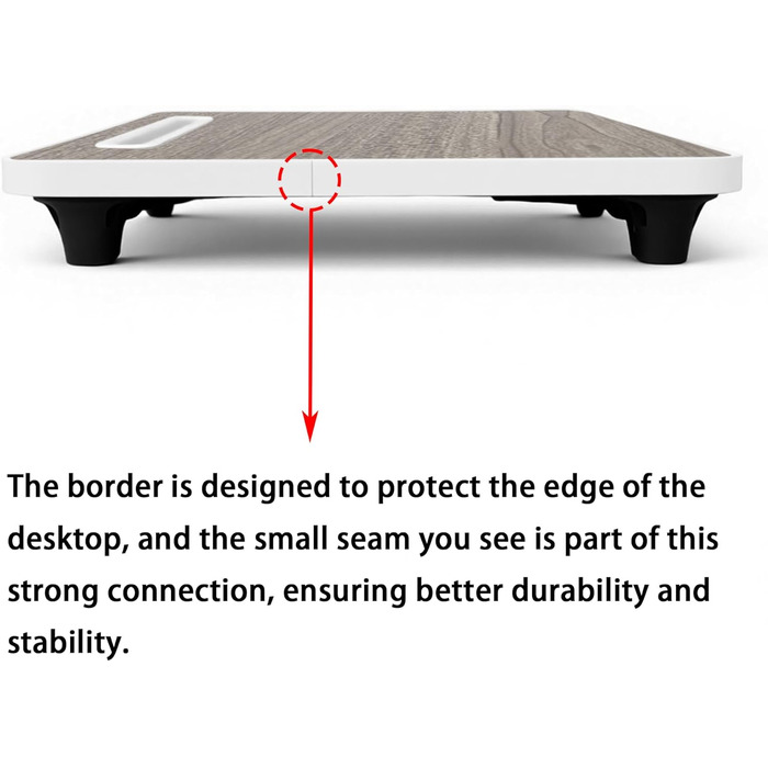 Столик для ноутбука на ліжко - Laptoptisch 48 x 30 см, сірий. Підходить для їжі, читання, роботи та відпочинку в ліжку, на дивані або в офісі.