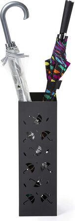 Підставка для парасольки Mango Steam Quadratisch, чорний колір, з принтом Brollies