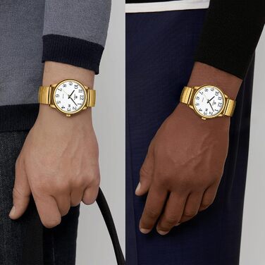 Чоловічий годинник: аналоговий кварцовий годинник, водонепроникний, з датою, 38 мм, стильний, бізнес, золотий колір