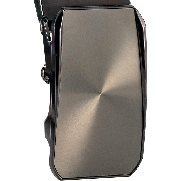 Чоловічий шкіряний ремінь Volmer ATG 07-blk-bologna з автоматичною застібкою та пряжкою | Ширина 35 мм, довжина 125 см, регульований | Чорний колір