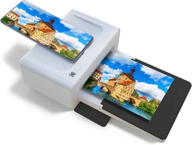 Фотодрук Kodak Dock Plus 4PASS Mobiler: принтер для фото 10x15 см + 10 листів фотопаперу (чорний)