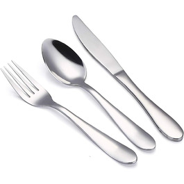 VANRA Набір дитячого посуду з нержавіючої сталі 18/10 (3 шт.): ложка, виделка, ніж