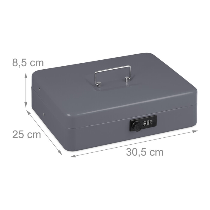 Relaxdays Cash Box Number Combination Euro
