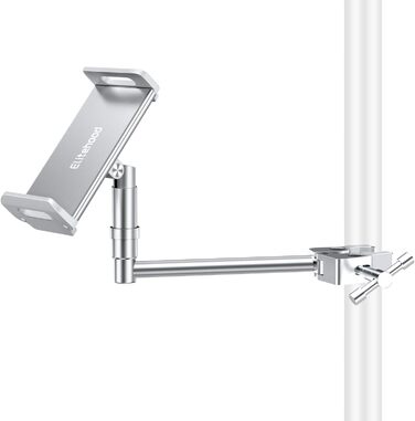 Тримач для iPad з мікрофоном Elitehood: регульований, 360° обертання, сумісний з iPad Pro, Air, Mini та іншими пристроями (4-12.9