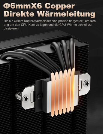 upHere H85KC6: Низькопрофільний кулер для CPU з ARGB підсвічуванням (180W TDP)