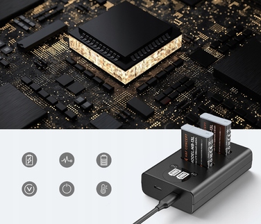 Зарядний пристрій та 2 акумулятори для Canon G5X G7X G9X SX620HS 720 730 740