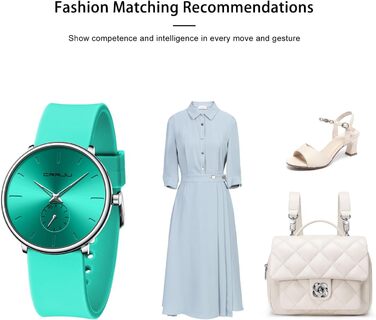 Годинник чоловічий CRRJU з силіконовим ремінцем, ультратонкий, водонепроникний, мінімалістичний, спортивний, кварцовий, світло-зелений