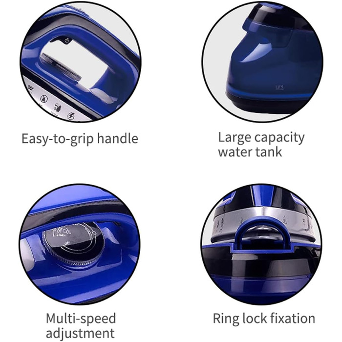 SOKANY AJ2085 Cordless Steam Iron, Bügeleisen (Iron), Wireless Steam Iron, 2400 Watt, 370ml Water Tank, Cordless Steam Iron including Base Station, Ceramic Soleplate (Green)