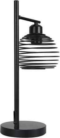 Стійка лампа ZMH Vintage, чорна, для спальні, вітальні, дитячої кімнати, офісу, металева, Е27, 60W, ретро, з вимикачем, без лампочки