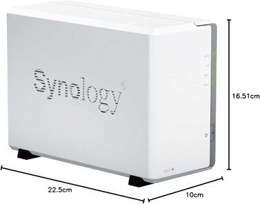 Synology DS223J - 2-байтовий NAS для дому, білий, 0TB