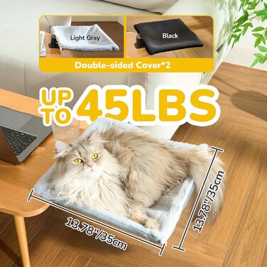 Підвісне ліжко для котів CATISM, 360° обертання, сірий колір, до 20 кг