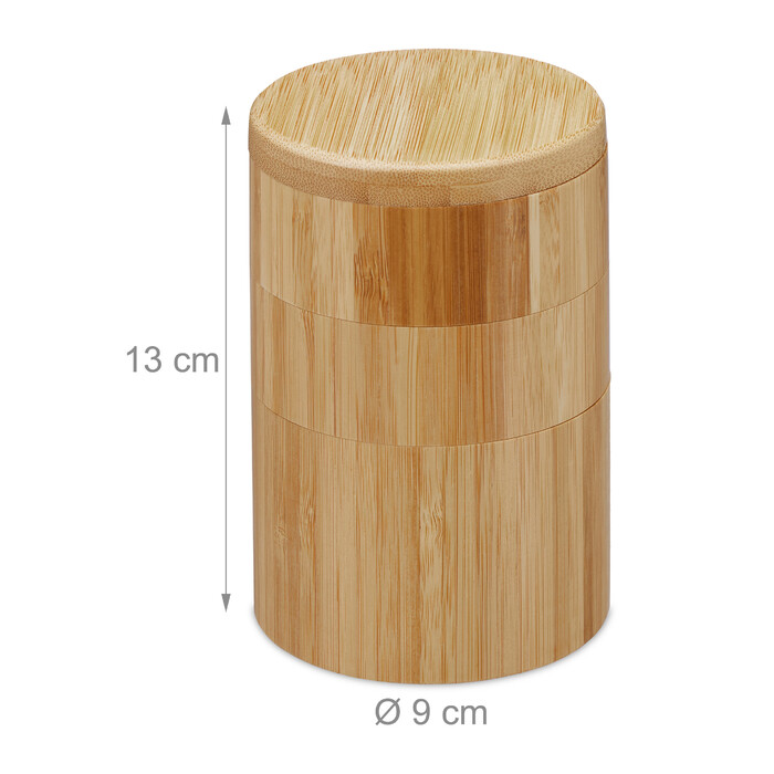 Relaxdays Rotating Salt Container with 3 Compartments