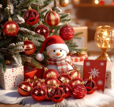 Набір прикрас для ялинки 30 шт. 6 см, пластикові кулі, темно-синій та білий колір, новорічний декор