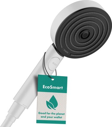 Душова лійка Hansgrohe Pulsify Select S з економ водоспоживання (6.9 л/хв), ручна лійка з 3 режимами, діаметр 105 мм, функція проти накипу, 24111000 (Матовий білий)