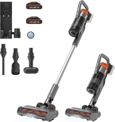 Акумуляторний пилосос WORX 20V WX038: потужний, бездротовий, для дому та авто, з 2 акумуляторами та зарядним пристроєм