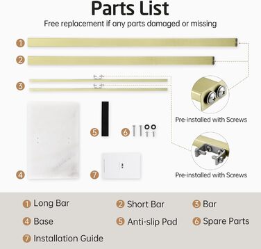 Підставка для рушників подвійна KES, нержавіюча сталь SUS 304, мармурова основа, 84 см, золота