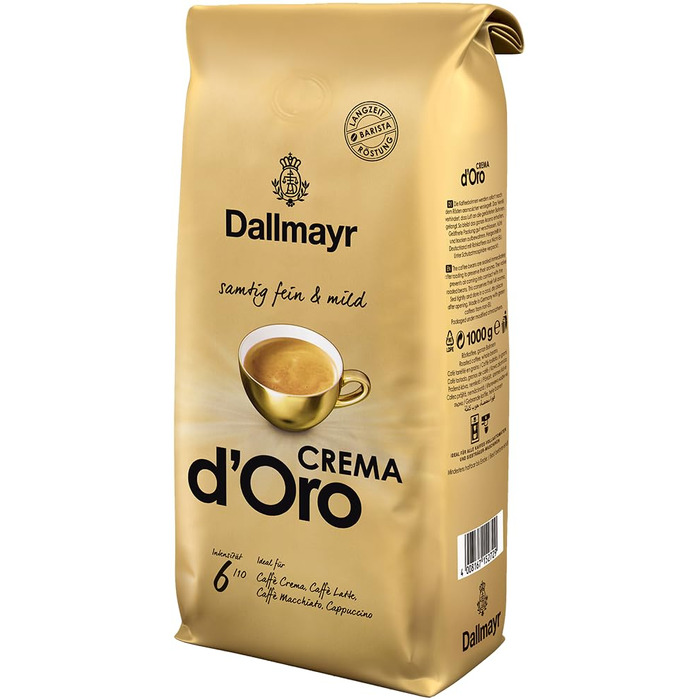 Кава в зернах Dallmayr Crema D'Oro Medium Roast, карамельний смак, 1 кг