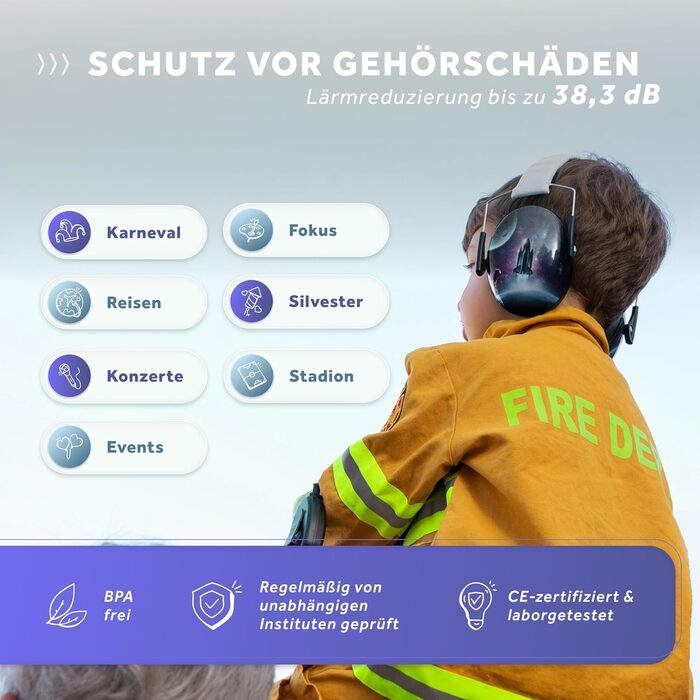 Schallwerk® Kapselgehörschutz Kiddies (Space) - навушники шумозахисні для дітей, mini, ідеальні для повсякденного використання та заходів